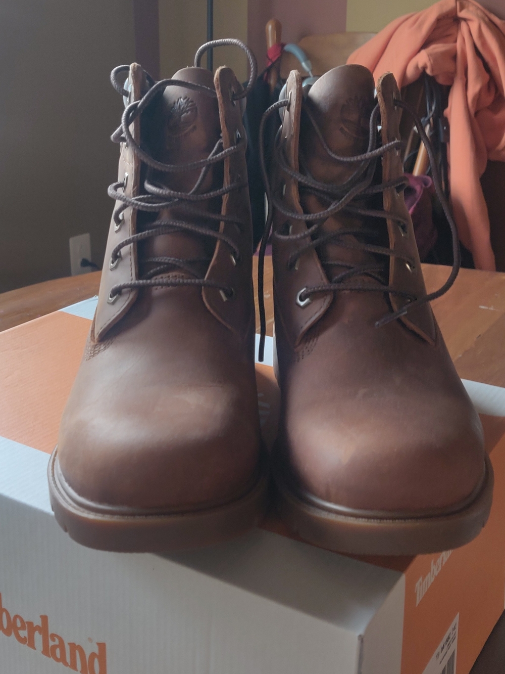 (Linden Woods) Timberland Women's Dark Brown Leather Lace-Up Ankle Boots